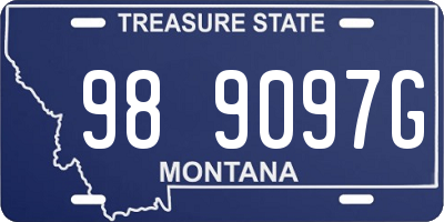 MT license plate 989097G