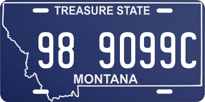 MT license plate 989099C