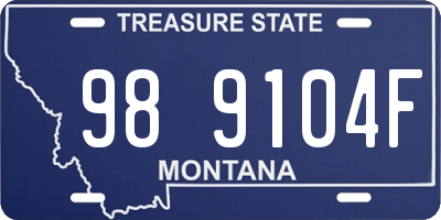 MT license plate 989104F