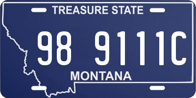 MT license plate 989111C