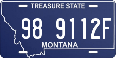 MT license plate 989112F