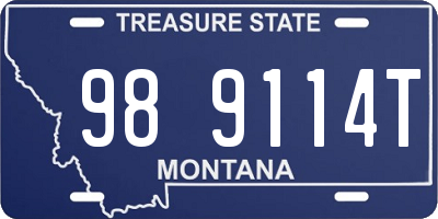 MT license plate 989114T