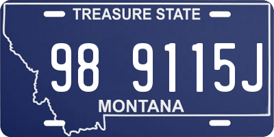 MT license plate 989115J