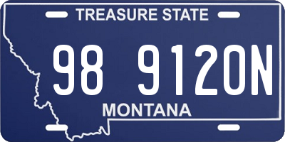 MT license plate 989120N