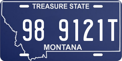 MT license plate 989121T