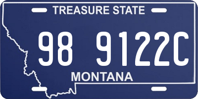 MT license plate 989122C