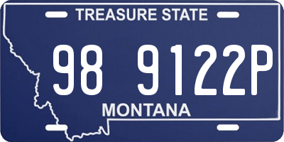 MT license plate 989122P