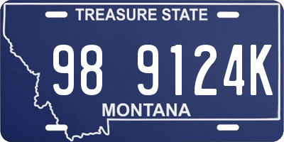MT license plate 989124K