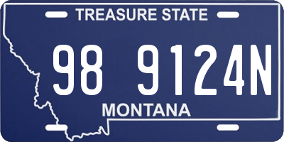 MT license plate 989124N