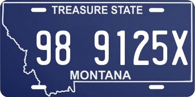 MT license plate 989125X