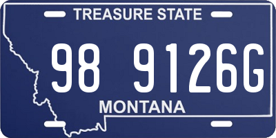 MT license plate 989126G