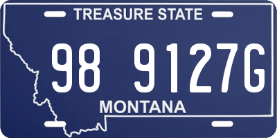 MT license plate 989127G