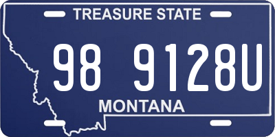 MT license plate 989128U