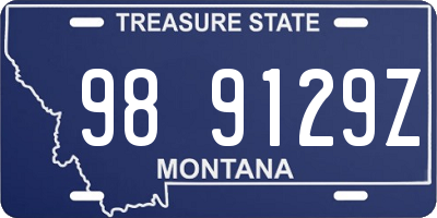 MT license plate 989129Z