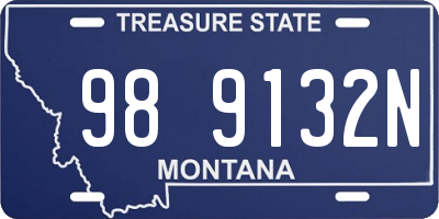 MT license plate 989132N