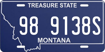 MT license plate 989138S