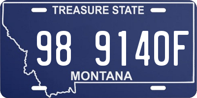 MT license plate 989140F