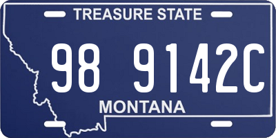 MT license plate 989142C