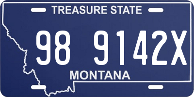 MT license plate 989142X