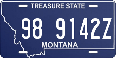 MT license plate 989142Z