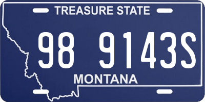 MT license plate 989143S