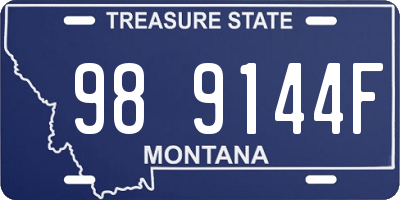 MT license plate 989144F