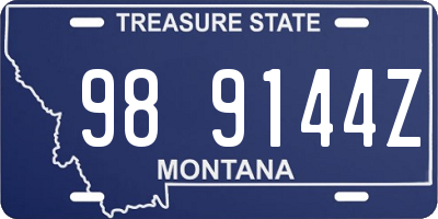 MT license plate 989144Z