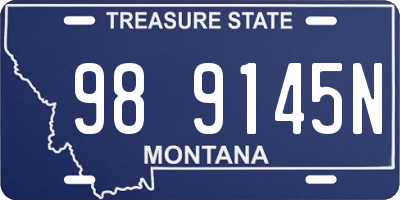 MT license plate 989145N