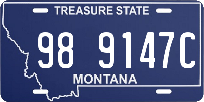 MT license plate 989147C