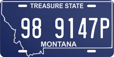 MT license plate 989147P