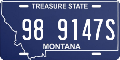 MT license plate 989147S