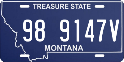 MT license plate 989147V