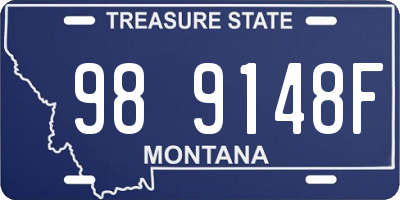 MT license plate 989148F