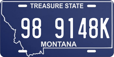 MT license plate 989148K