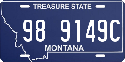 MT license plate 989149C