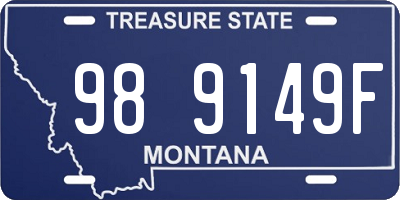 MT license plate 989149F