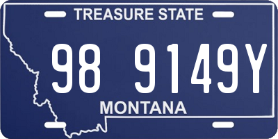 MT license plate 989149Y