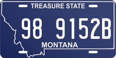 MT license plate 989152B