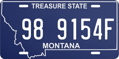 MT license plate 989154F