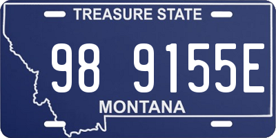 MT license plate 989155E