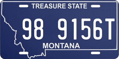 MT license plate 989156T