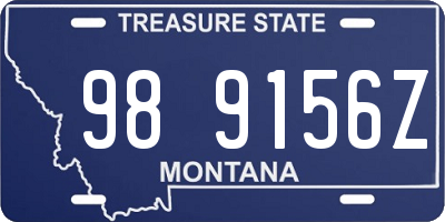 MT license plate 989156Z