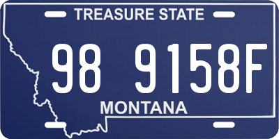 MT license plate 989158F