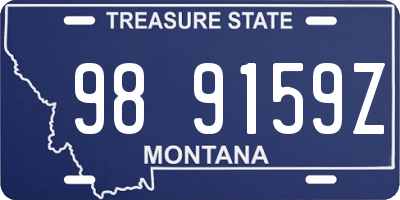 MT license plate 989159Z