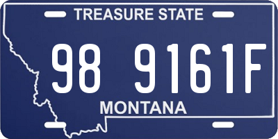 MT license plate 989161F