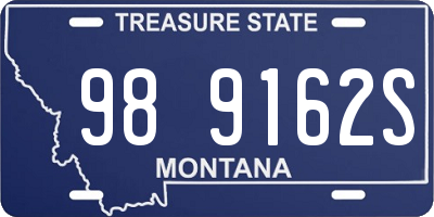 MT license plate 989162S