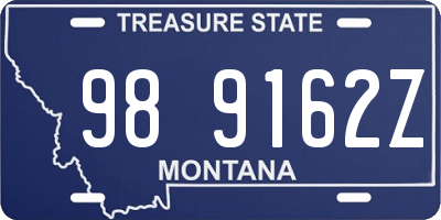 MT license plate 989162Z