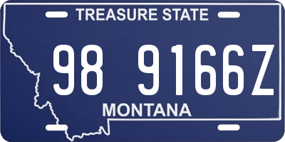 MT license plate 989166Z