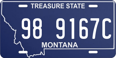 MT license plate 989167C