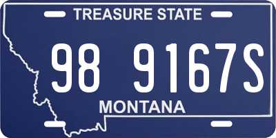 MT license plate 989167S